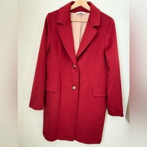 FLEURETTE Loro Piana Wool Red Coat size 10